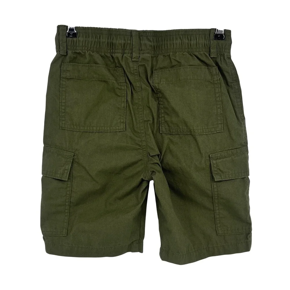 The Children's Place Cargo Shorts‎ Boys 10 Green Pull On Drawstring Gorpcore